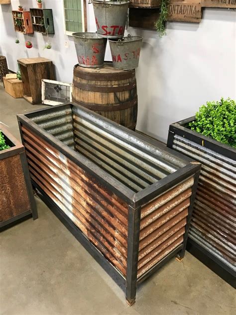 box planters courgated metal|corrugated metal planter box plans.